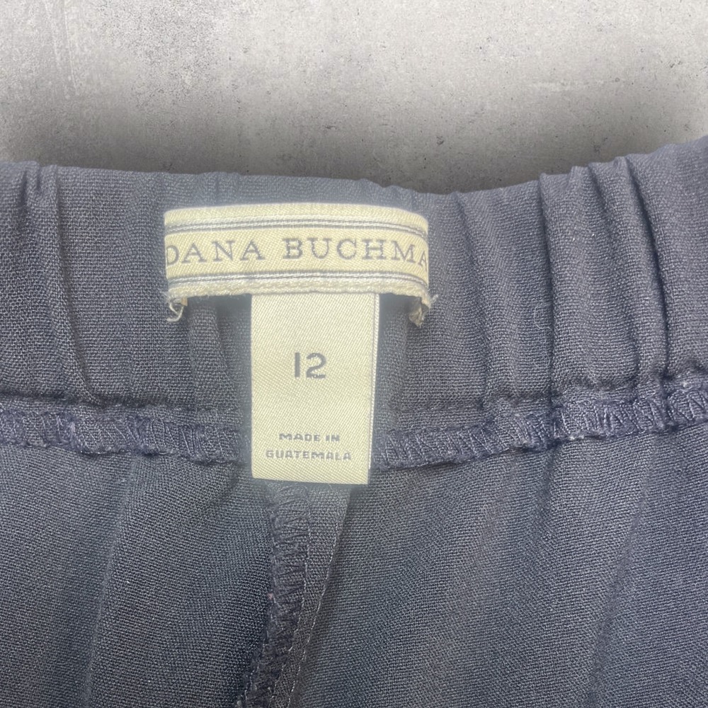 Dana Buchman Navy Blue Straight Leg Dress Pants Womens Size 12 Stretch Trousers - Picture 2 of 6
